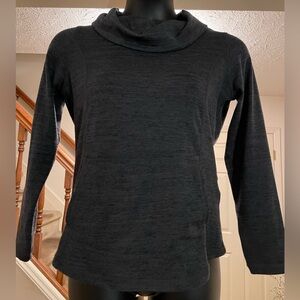 Black/Dark Gray Variegated Cowl Neck Top - Size  Small